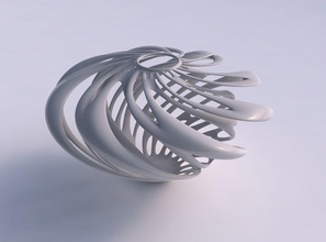 vase Verbreiterung zwei geschichteten Zweige verdreht, gequetscht Haus die layered Niederlassungen twisted gepresste Dekor 3d print model - Mito3D