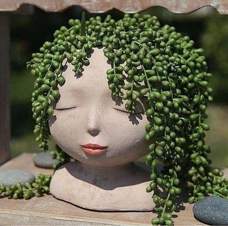 florero mujer hembra cara Moda belleza ropa humano niña menaje Arte esculturas 3d print model - Mito3D