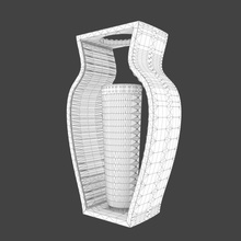 il vaso casa vaze arredamento di cristallo plastica soggiorno 3d print model - Mito3D