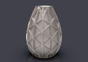 vaso decorazione arredamento decorativo interni design ornamentale porcellana casalinghi pentola fiore ceramica classico architettonico arte matematico 3d print model - Mito3D