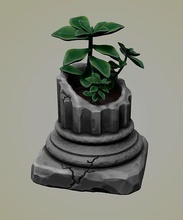 vaso coluna grega arquitetônico suculenta planta casa decoração 3d print model - Mito3D