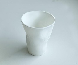 vaso verre écrasé apachurrado maison cuisine manger 3d print model - Mito3D