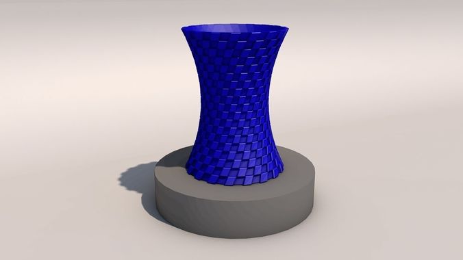 Vaso échecs 3d impression décormode mode vase décor carreaux maison 3D print model - Mito3D