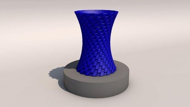 vaso xadrez 3d impressão moda decoração casa 3d print model - Mito3D