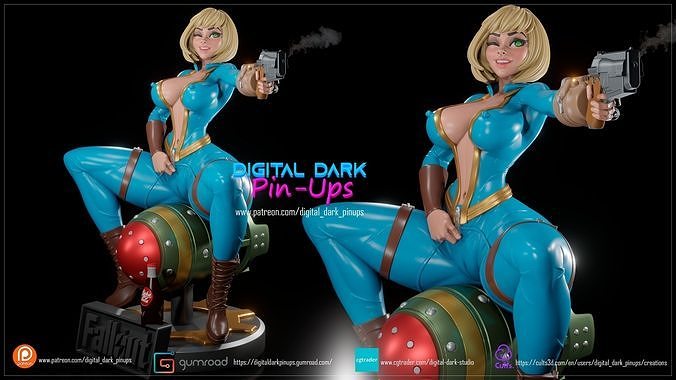 cofre menina cair nsfw versão miniaturas 77mm sexy esculturas jogos chaveiro mulher brinquedos 3D print model - Mito3D