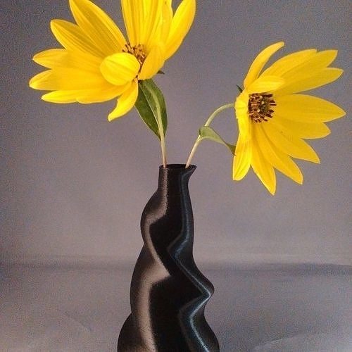 vazatriniks8 flor decoración hogar casa florero planta maceta diseño cuenco impreso soporte Arte matemático 3D print model - Mito3D