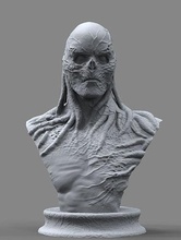 per sempre fallimento sconosciuto serie cine terrore arte escultura busto sculture 3d print model - Mito3D