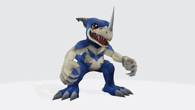 veedramon monstre longue bras jambes digimon anime dessin animé modèle jeux jouets 3d print model - Mito3D
