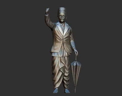 virer Savarkar sculpture statue art religion ancien Indien liberté combattant homme vinayak damodar sculptures 3d print model - Mito3D
