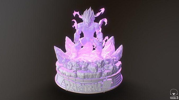 Végéta ego folie visage dragon Balle Dragon Ball goku Bandai kakarot prince Saiyan art sculptures 3d print model - Mito3D