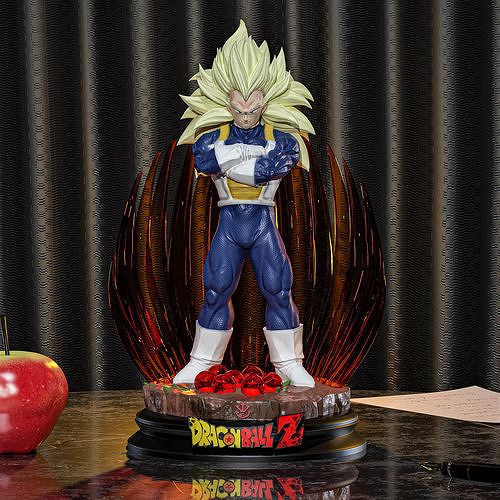 vegeta ssj 3 3d collectible print vegta goku broly gohan goten trunks cell freezer roshi anime manga art sculptures 3D print model - Mito3D