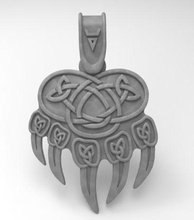 velis celtic claw pendant bear paw amulet slavic jewelry pendants 3d print model - Mito3D