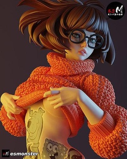 velma scooby doo fan art donna cartone animato figurine ragazza sculture carattere scultura arte 3d print model - Mito3D