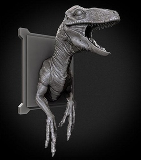 velociraptor hunting trophy 3d printable toy design creature games toys character art horror 2020 3d print model - Mito3D