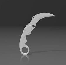 velocity karambit melee valorant riot riotgames games model toys game accessories knife dagger bladed weapon blade sword butterfly specops 3d print model - Mito3D