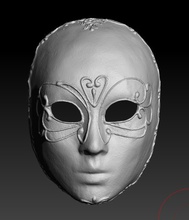 venetian mask girl masquerade decor house 3d print model - Mito3D