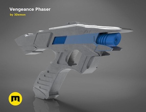 la vengeance phaser - star trek jeux-jouets blaster détaillée perturbateur arme à feu tenu main de modèle film pistolet le fusil séparé étoiles starship stun les variations guerre l'arme jeux jouets d'autres 3d print model - Mito3D