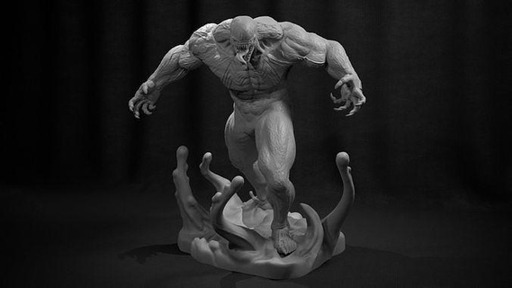 venom marvel comic statue paint print art sculptures 3d print model - Mito3D