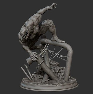 veneno 3d impresión estatua maravilla hombre araña personaje juguetes juegos esculturas miniaturas venenoso víbora Arte 3d print model - Mito3D