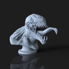 veneno busto carnicería hombre araña maravilla escultura horror hierro figura estatua arte juegos juguetes 3d print model - Mito3D