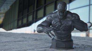 venom bust marvel sculpt 3d print art sculptures 3d print model - Mito3D