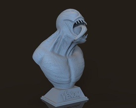 venom bust stl marvel statue collectibles 3d printable art sculptures 3d print model - Mito3D