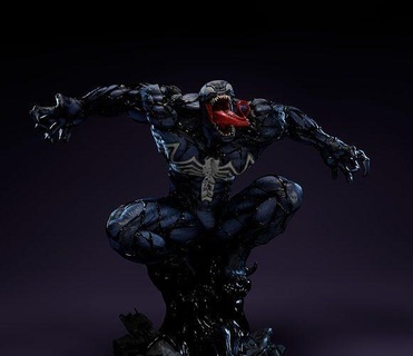 venom january statue spiderman spider carnage symbiote mcu marvel art sculptures 3d print model - Mito3D