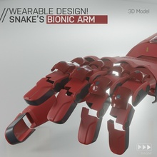 zehir yılan metal dişli katı v biyonik kol 3d yazdırılabilir model 3dmodel 3dprint handofjehuty kostüm oyunu kopya hayalet robot el protez oyuncaklar bilimkurgu oyunlar 3d print model - Mito3D