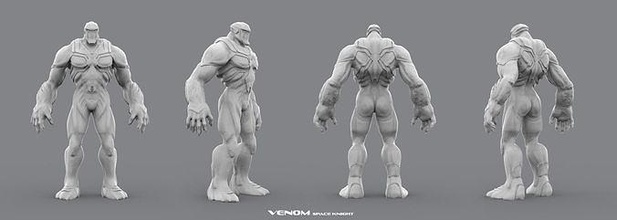 venom space version sculpture statue spiderman art 3d print model - Mito3D
