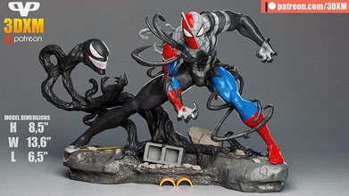 zehir spider man maksimum 3d baskı stl örümcek adam oyunlar oyuncaklar 3d print model - Mito3D