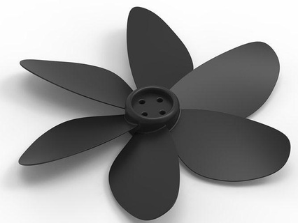 ventilation lame ventilateur fleur refroidissement air cool électronique pris 39 évent avion loisir DIY mécanique pièces 3d print model - Mito3D