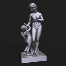 venus chiding cupid art sculpture naked nude myth mythology roman greek joseph nollekens usher gallery lincoln 3d print scaled printable zbrush sculptures 3d print model - Mito3D