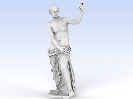 venus milo hands statue art sculpture louvre museum replica reproduction statuette sculptures aphrodite woman 3d print model - Mito3D