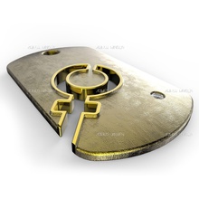venus symbol 3d amulett armee hund emblem fetisch gold schmuck monogramm geschlecht halskette anhänger druckbar silber stichworte talisman zbrush 3d print model - Mito3D