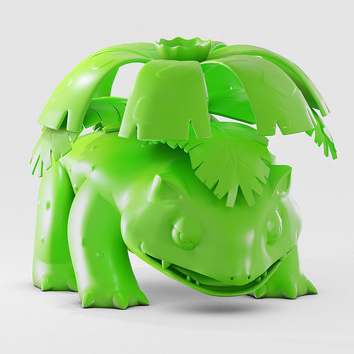 venusaur impresionar 3d pokemon hierva planta pokebola evolucion juegos juguetes 3D print model - Mito3D