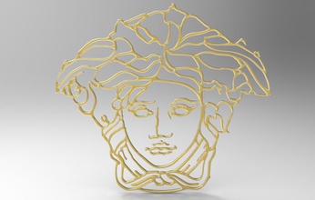 logo vercase moda versace sembol yazdırılabilir baskı cnc oyulmuş şekil rahatlama diğer 3d print model - Mito3D