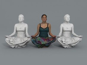 veronica lótus pose varredura figura estatueta 3dscan varredura corporal ioga meditar arte varreduras réplicas 3d print model - Mito3D