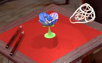 veronica perscica a arte flor planta vegetação pétalas botânico de flores jardim desafio moda esculturas 3d print model - Mito3D