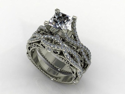 verragio higo giro diamante anillo joya compromiso Boda joyería plata oro enganchar Moda libra esterlina colgante pendiente collar belleza pendientes colgantes anillos 3d print model - Mito3D