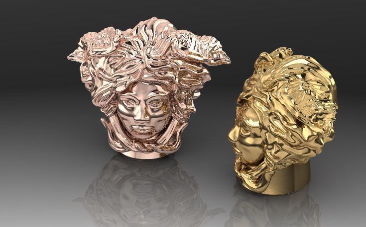 versace medusa head ring toys fashion jewelry design 3D print model - Mito3D