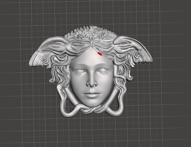 versace medusa modello design donna testa moda 3D print model - Mito3D