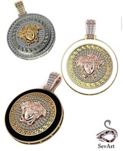 Versace pandent altın nostaljik gümüş yazdırılabilir madalya iş moda servet para birimi sterlin Noel Bedava yüzük küpe elmas düşman mücevher ödül işaret takı kolye 3d print model - Mito3D