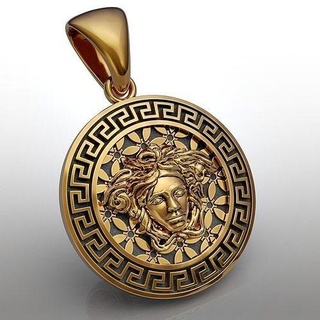 Versace kolye takı lüks sterlin gümüş altın yazdırılabilir mücevher nişan moda güzellik Yazdır Duymak marka retro Antik menderes Yunan 3d print model - Mito3D