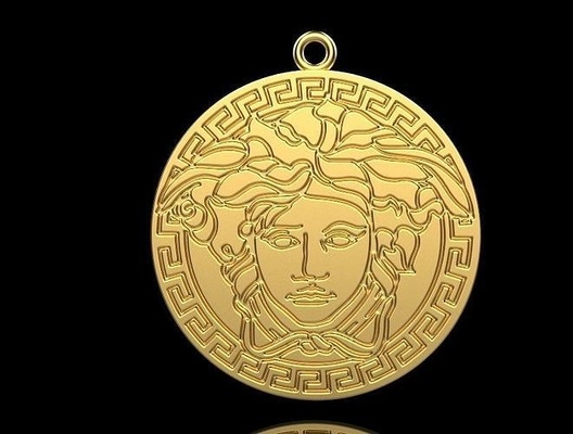 versace anhänger gold retro ostern silber luxus schmuck druckbar weiß kreativität idee 3d 3dmodeling 3djewellry drucken solide pandant hose 3d print model - Mito3D