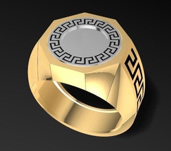 versace ring schmuck gold diamant juwel ringe gucci höchste brillant mode schönheit saphir champion 3d print model - Mito3D