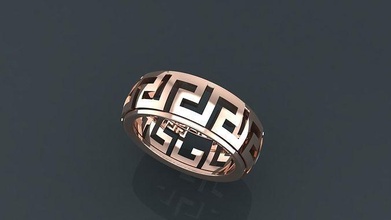 Versace bague conception or pendentif bracelet argent art Entreprise gemme diamant sterling imprimable saphir engagem bijoux mariage anneaux 3d print model - Mito3D