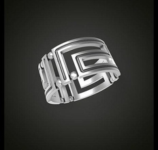 versace ring 3d print model 7-12 us size jewelry gold fashion silver jewellery printable jewel grecamania woman men unisex usa canada uk sterling germany rings 3d print model - Mito3D