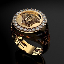 versace ring men jewelry gold diamond jewellery jewel rings gucci supreme brilliant fashion beauty sapphire champion 3d print model - Mito3D