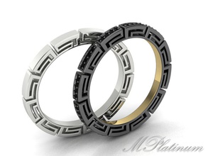 versace yüzük v1 satın almak 3d model altın elmas grup takı yüzükler 3d print model - Mito3D