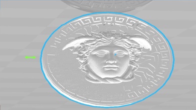 versace medusa testa marchio moneta emblema moda 3d print model - Mito3D